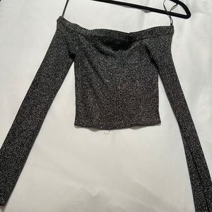 Sparkly off the shoulder top!